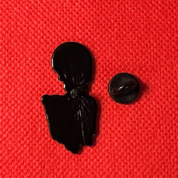 Skeleton with Pink Slime Enamel Black Tone Lapel Pin Tie Tack Backpack Pin - Picture 2 of 4